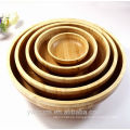 Tazón de fuente de ensalada de madera hecho a mano al por mayor